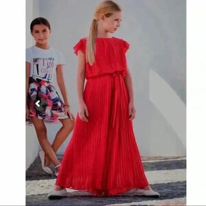 Byblos Red Pleated Jumpsuit